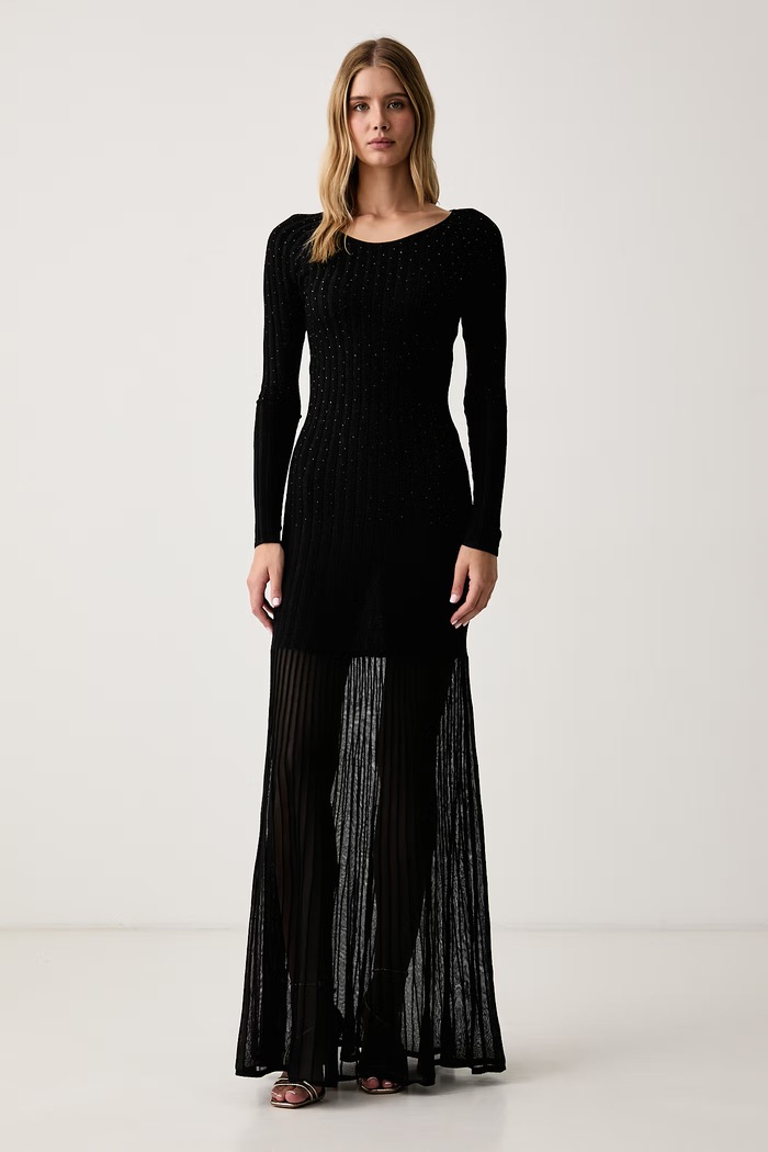 Guess Sukienka syrenka z wiskozą PERILLA czarny W6BK61.Z1565