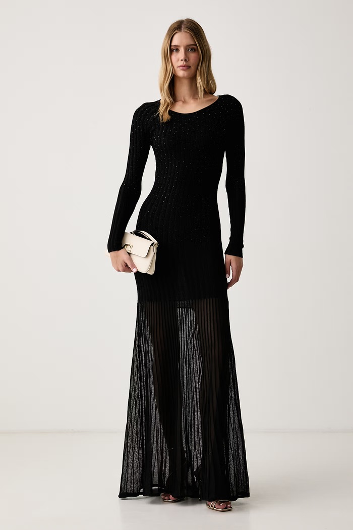 Guess Sukienka syrenka z wiskozą PERILLA W6BK61.Z1565 czarny AW26