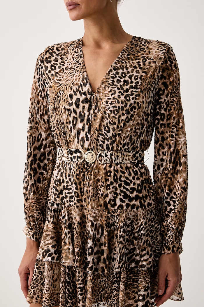 Haljina A-kroja CLARISSE Guess W6BK42.W4225 bež