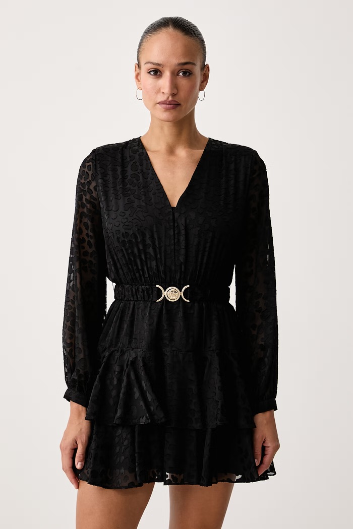 Guess Haljina A-kroja CLARISSE crna W6BK42.W4225