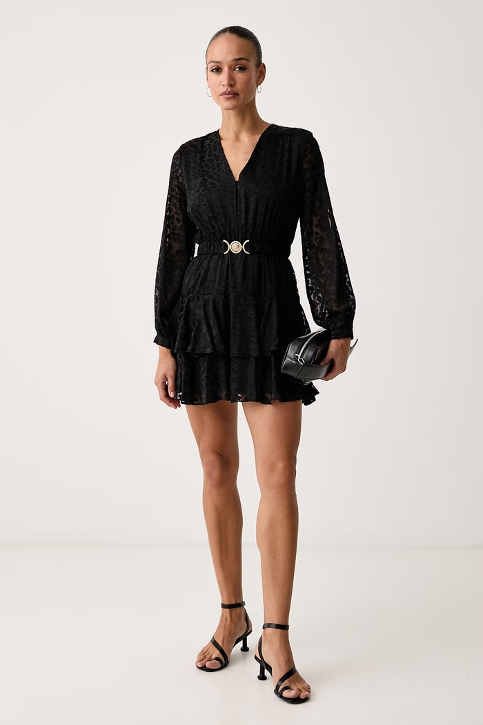 Guess Haljina A-kroja CLARISSE W6BK42.W4225 crna AW26