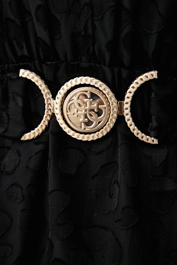 Haljina A-kroja CLARISSE Guess crna W6BK42.W4225