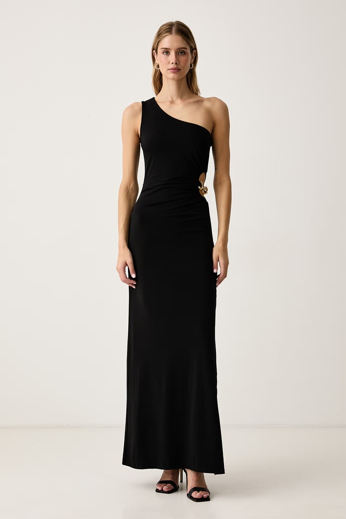 Guess Sukienka asymetryczna JAZLYN czarny W6BK09.K6012