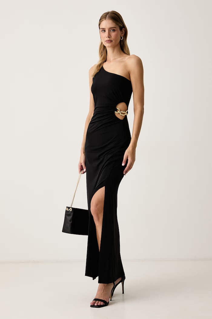 Guess Sukienka asymetryczna JAZLYN W6BK09.K6012 czarny AW26