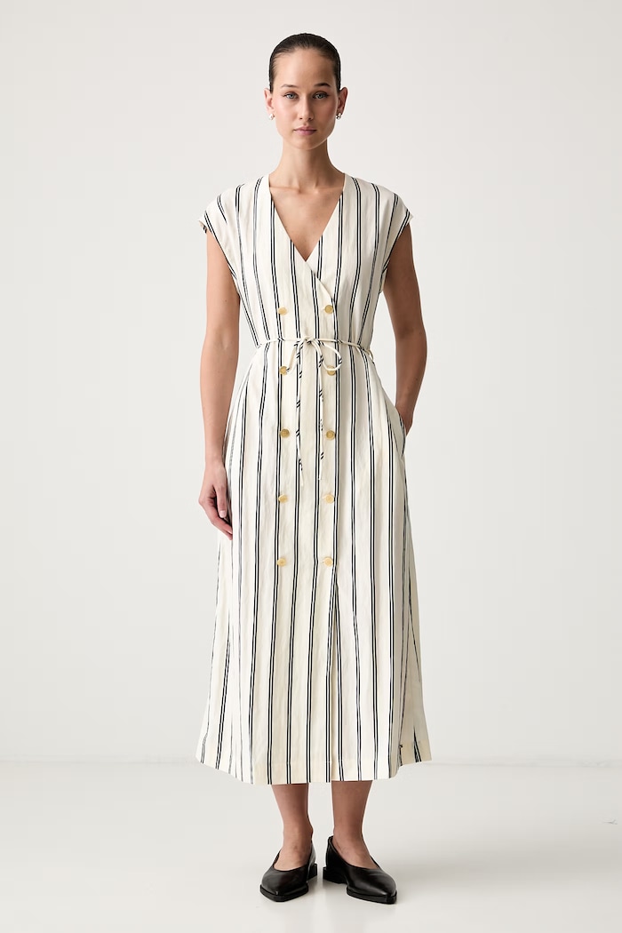 Tommy Hilfiger rozšířené šaty s lyocellem béžová WW0WW51013