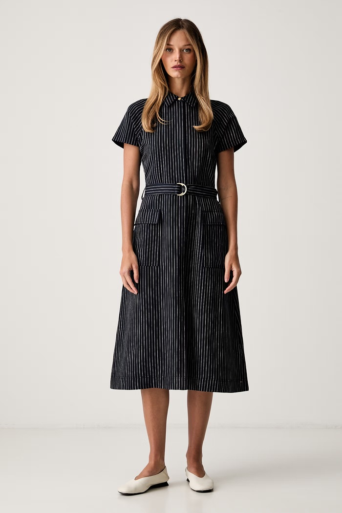 Tommy Hilfiger σεμιζιέ με lyocell σκούρο μπλε WW0WW49912