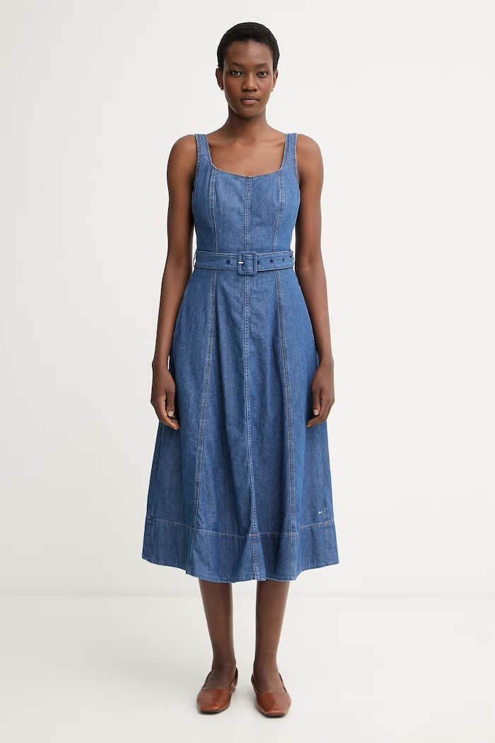 Tommy Hilfiger obleka denim modra WW0WW49995