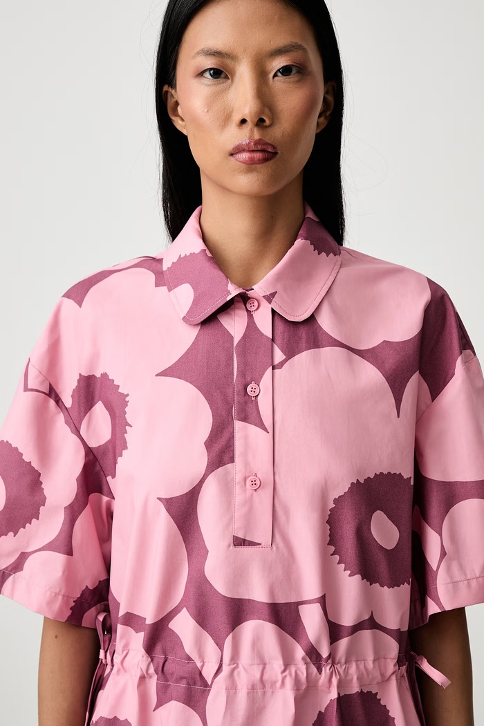 Marimekko haljina od pamuka roza 095981