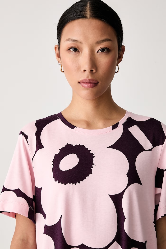 Marimekko рокля от памук розов 095918