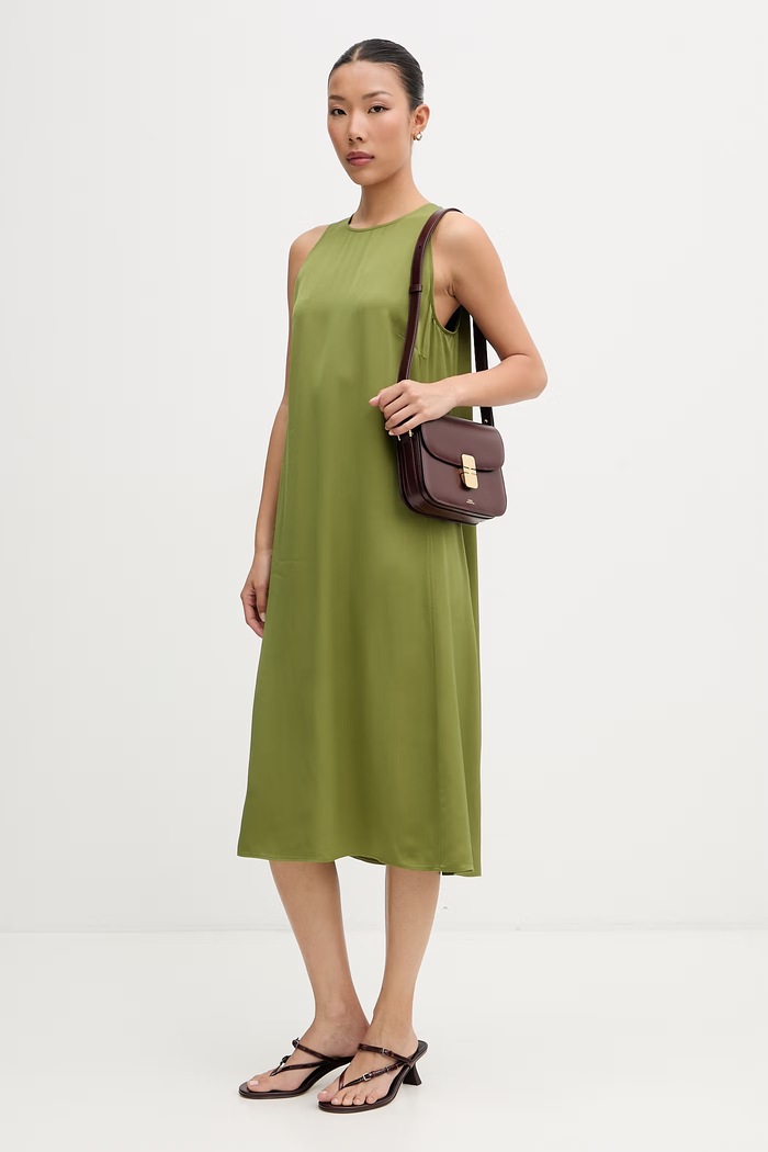 Marc O'Polo rochie de vară din vâscoză 5000014353 verde AW26