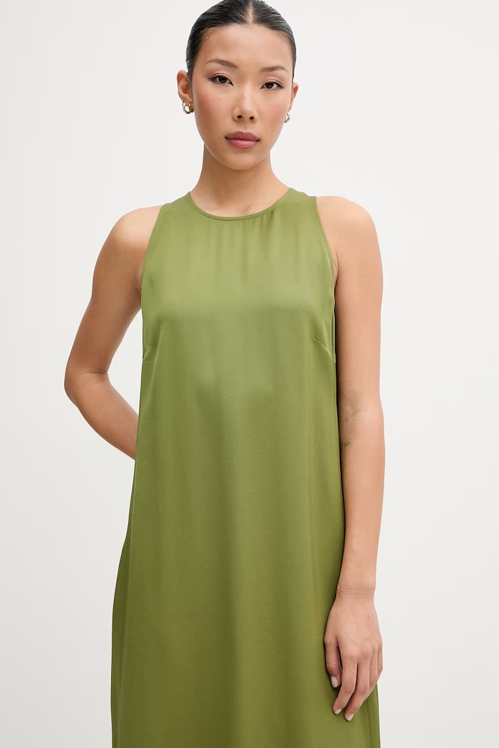 Marc O'Polo rochie de vară din vâscoză verde 5000014353