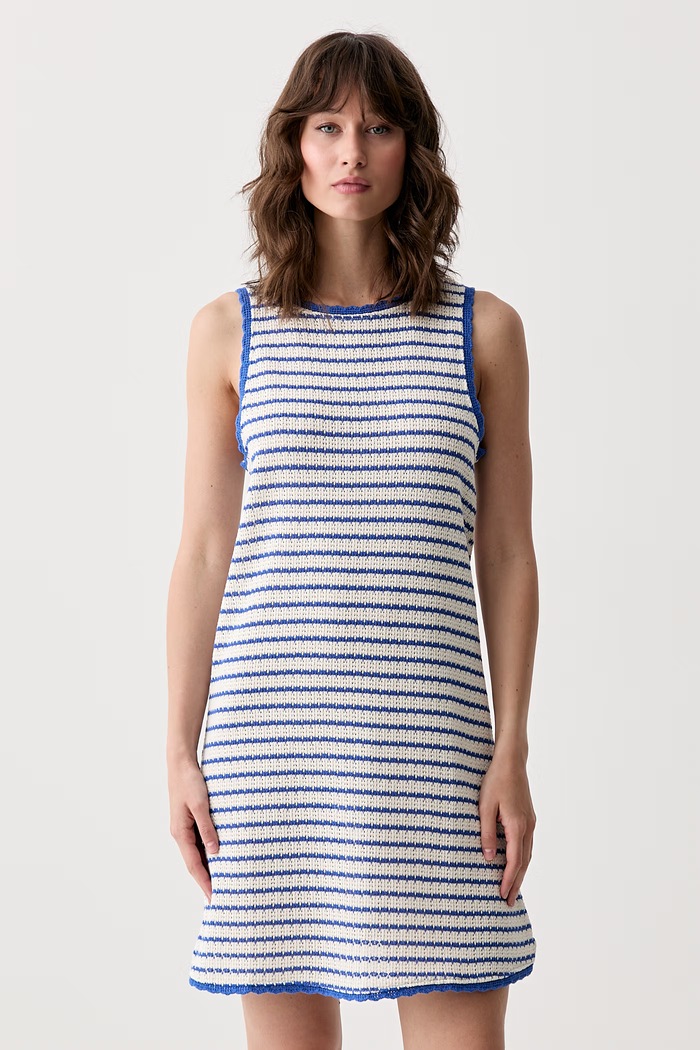 women'secret poletna obleka z bombažem modra 5543725
