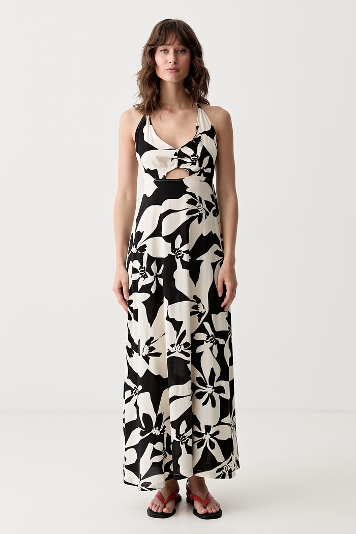 women'secret rochie de vară din vâscoză negru 5543712
