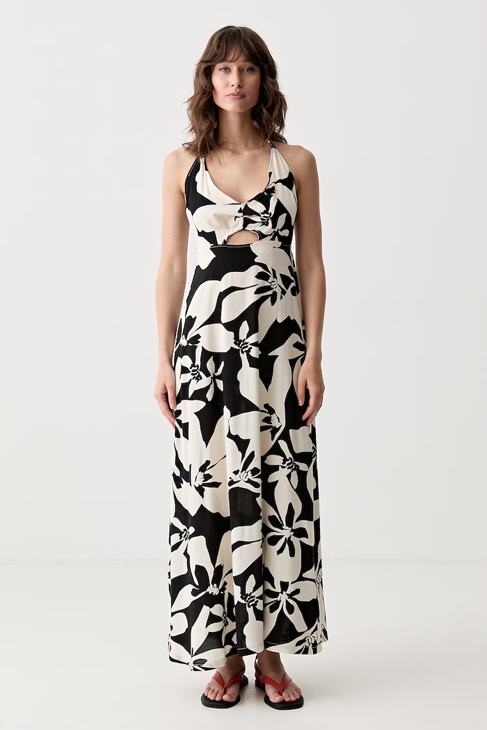 women'secret rochie de vară din vâscoză negru 5543712