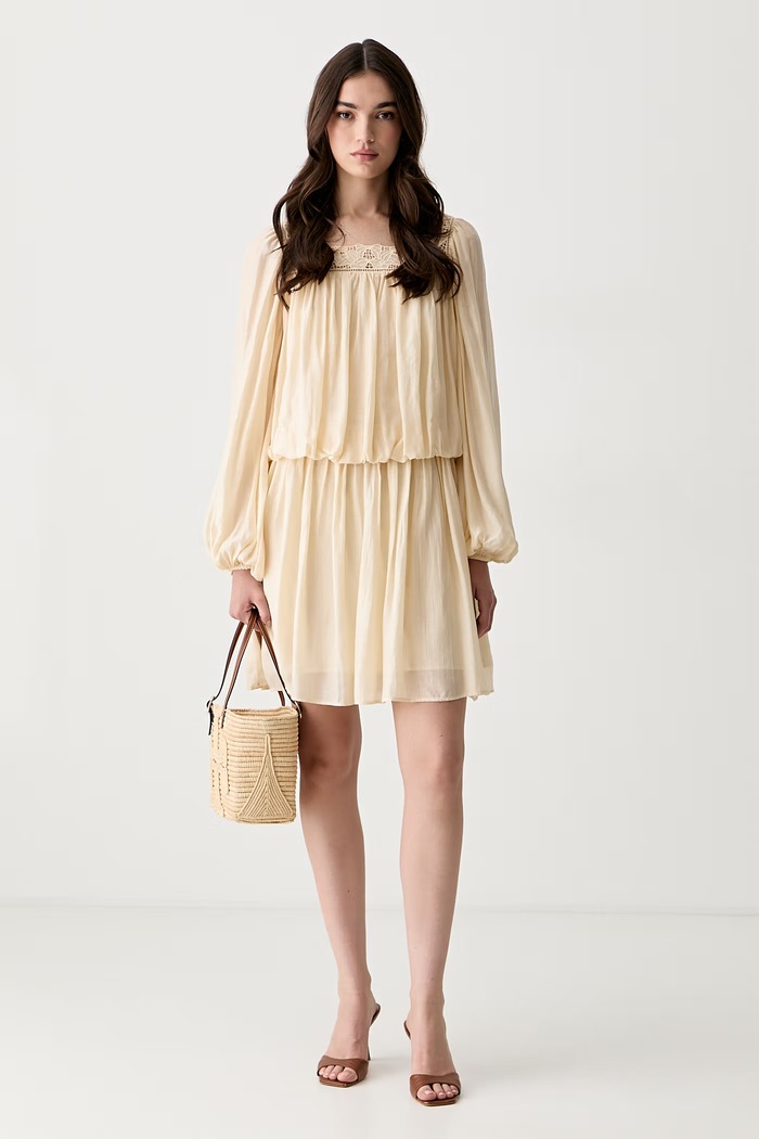 BOSS Orange καλοκαιρινό με cupro C_Dalisa 50566713 κίτρινο AW26