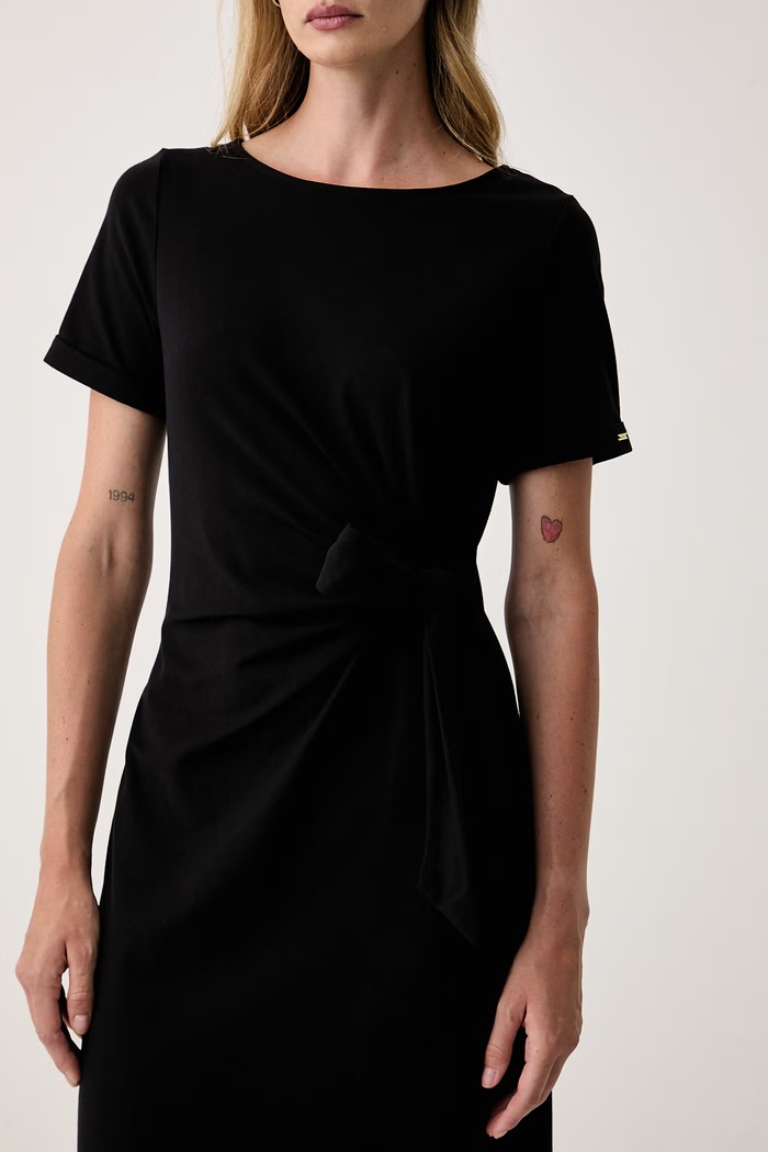 Sukienka bawełniana z elastanem DKNY DD6CL973 czarny