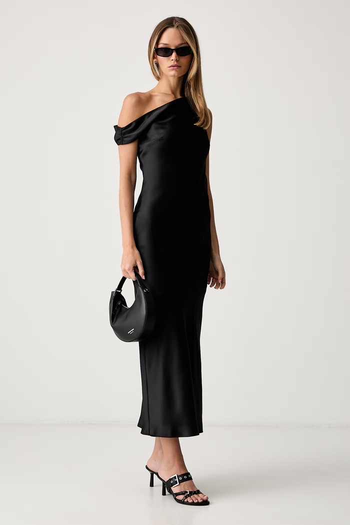 HUGO φόρεμα Karinera-1 50570920 μαύρο AW26