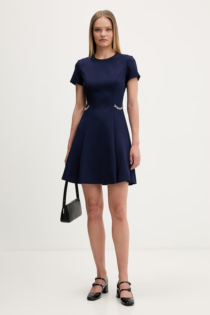 HUGO rochie evazată Kaelyn 50564798 bleumarin AW26