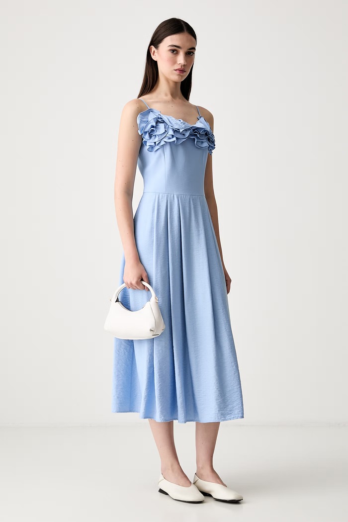 Stine Goya sukienka letnia z wiskozą SG.PF26.D290.2523 niebieski AW26