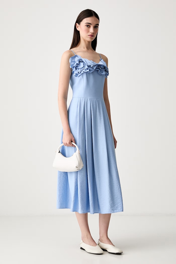 Stine Goya sukienka letnia z wiskozą SG.PF26.D290.2523 niebieski AW26