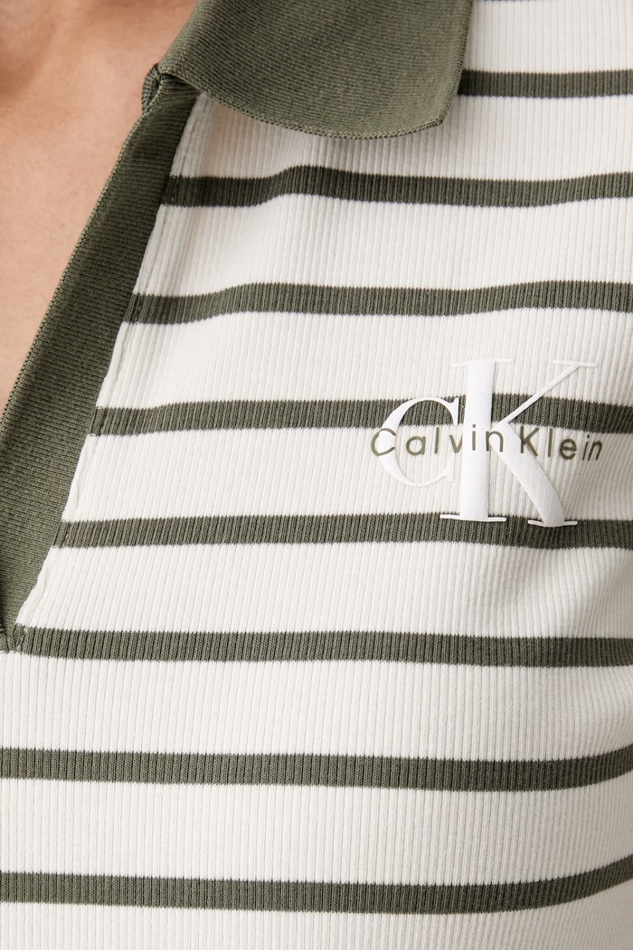Calvin Klein Jeans ljetna haljina od pamuka s elastanom LV047G851G bež