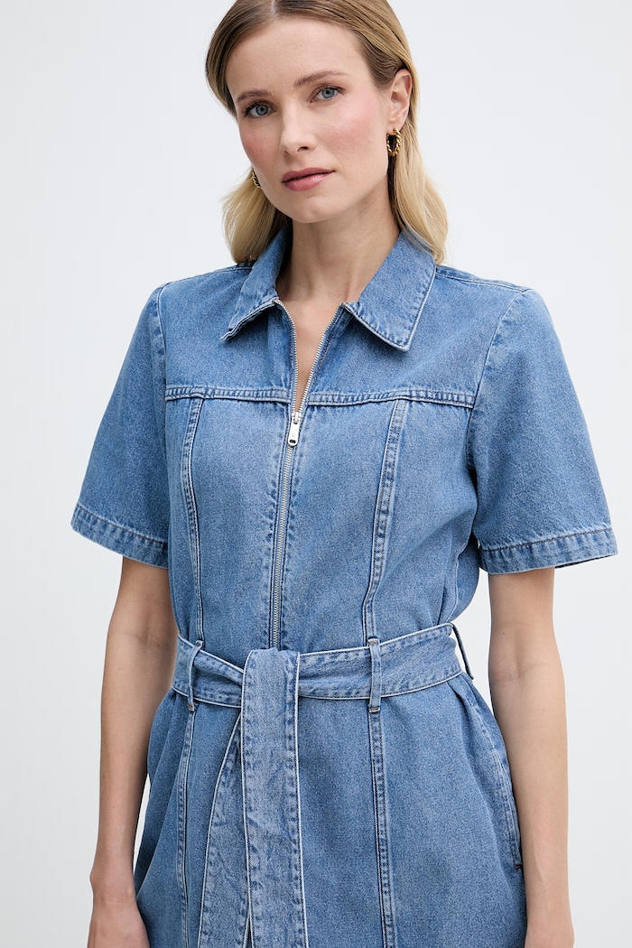Calvin Klein Jeans rochie din denim albastru LV047G738G