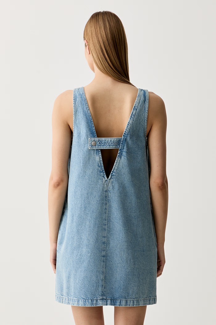 Ρούχα Calvin Klein Jeans φόρεμα ντένιμ LV047G730G μπλε