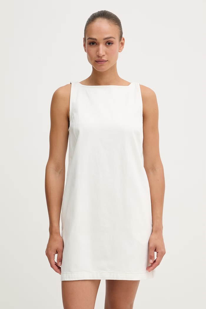 Calvin Klein Jeans φόρεμα ντένιμ λευκό LV047G729G