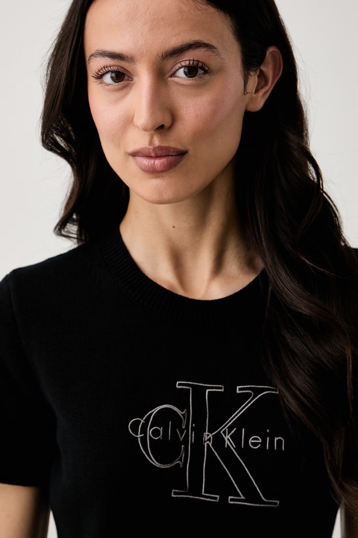 Calvin Klein Jeans šaty bavlnené čierna LV047G333G