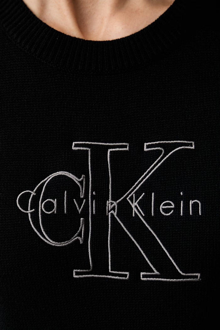 Calvin Klein Jeans šaty bavlnené LV047G333G čierna