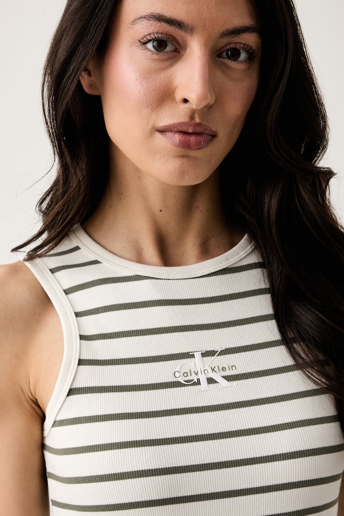 Calvin Klein Jeans bodycon haljina od pamuka s elastanom bež LV047G245G