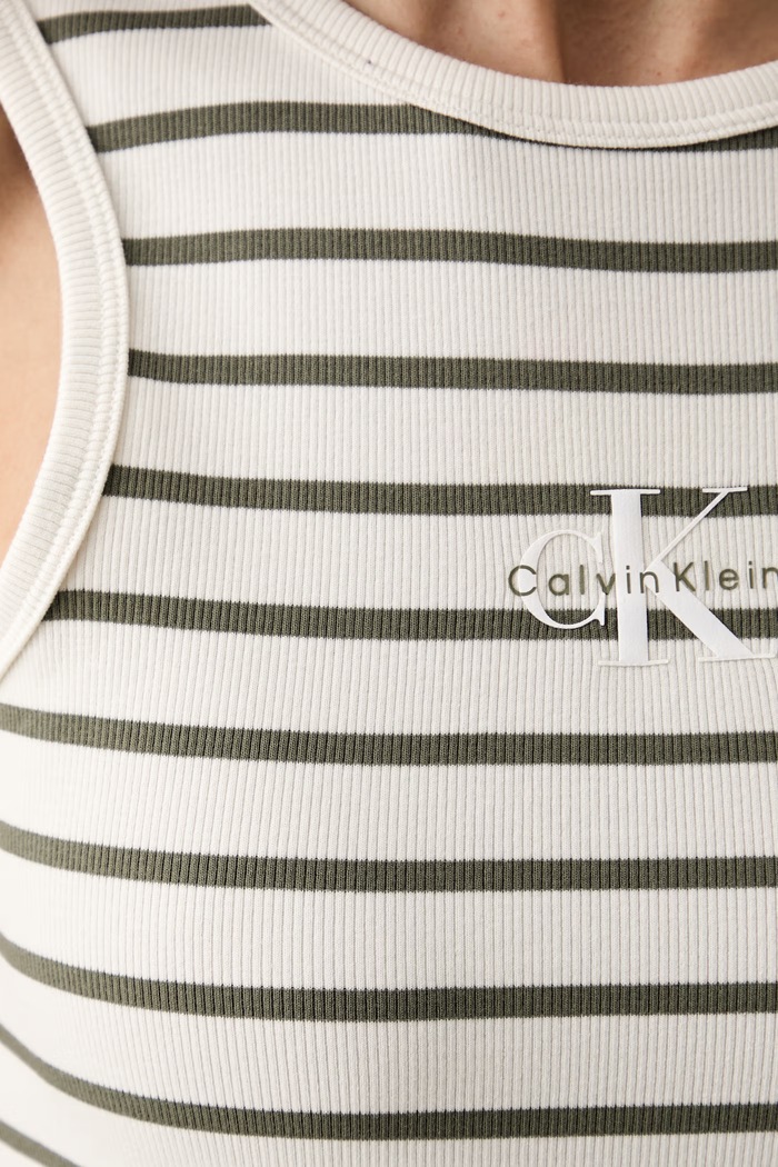 Calvin Klein Jeans bodycon haljina od pamuka s elastanom LV047G245G bež