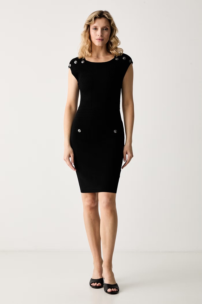 Guess vestito con viscosa CARMEN nero W6YK34.Z0969