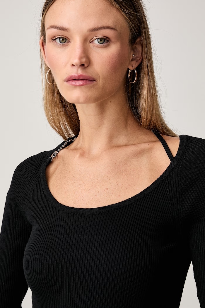 Guess sukienka bodycon z wiskozą MEGHAN czarny W6YK33.Z0968