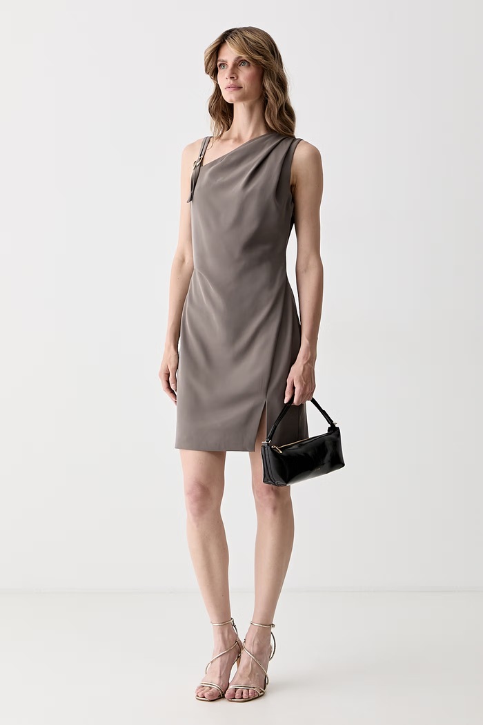 Guess φόρεμα LIVIA W6YK28.W2938 καφέ AW26