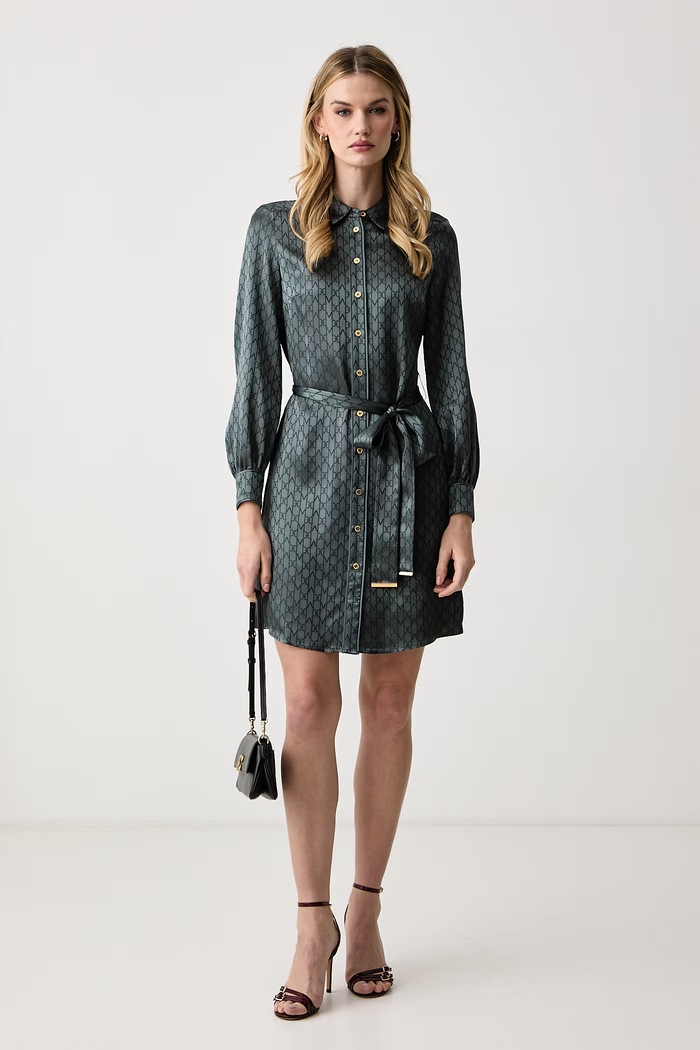 Marciano by Guess Sukienka koszulowa z wiskozą SIENNA G6BK39.W4854 niebieski AW26