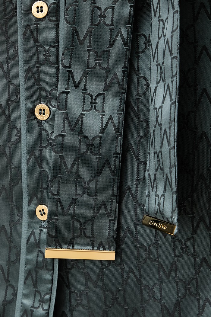 Sukienka koszulowa z wiskozą SIENNA Marciano by Guess niebieski G6BK39.W4854