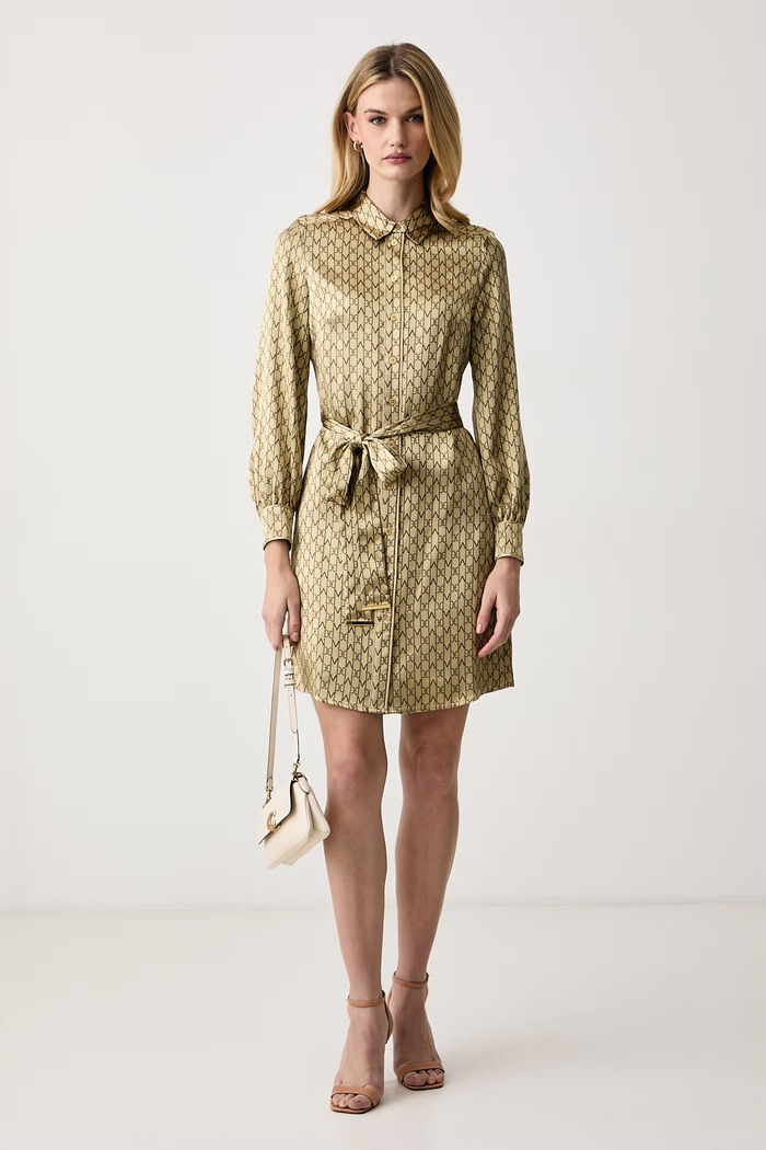 Marciano by Guess Košeľové šaty s viskózou SIENNA G6BK39.W4854 zlatá AW26