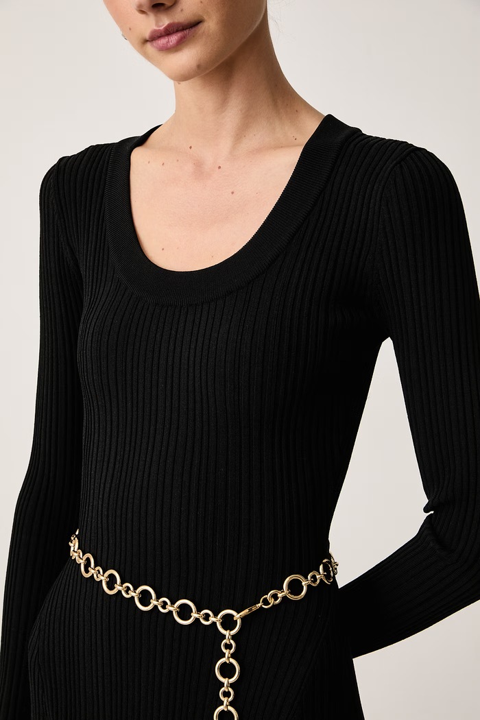 Sukienka rozkloszowana z wiskozą LIMA Marciano by Guess G6BK34.Z1638 czarny