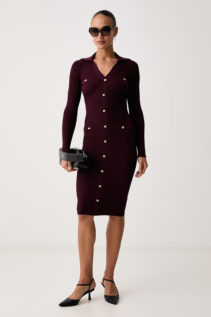 Marciano by Guess Haljina s viskozom LIMA G6BK33.Z1636 bordo AW26