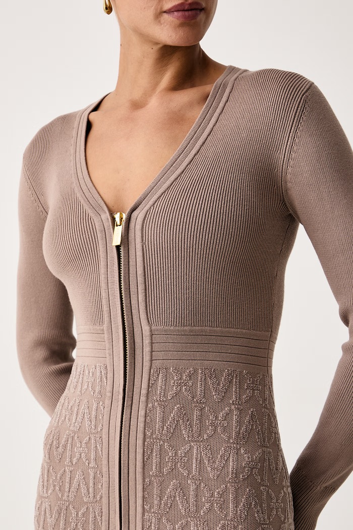 Sukienka z wiskozą NALIYA Marciano by Guess G6BK09.Z1547 beżowy