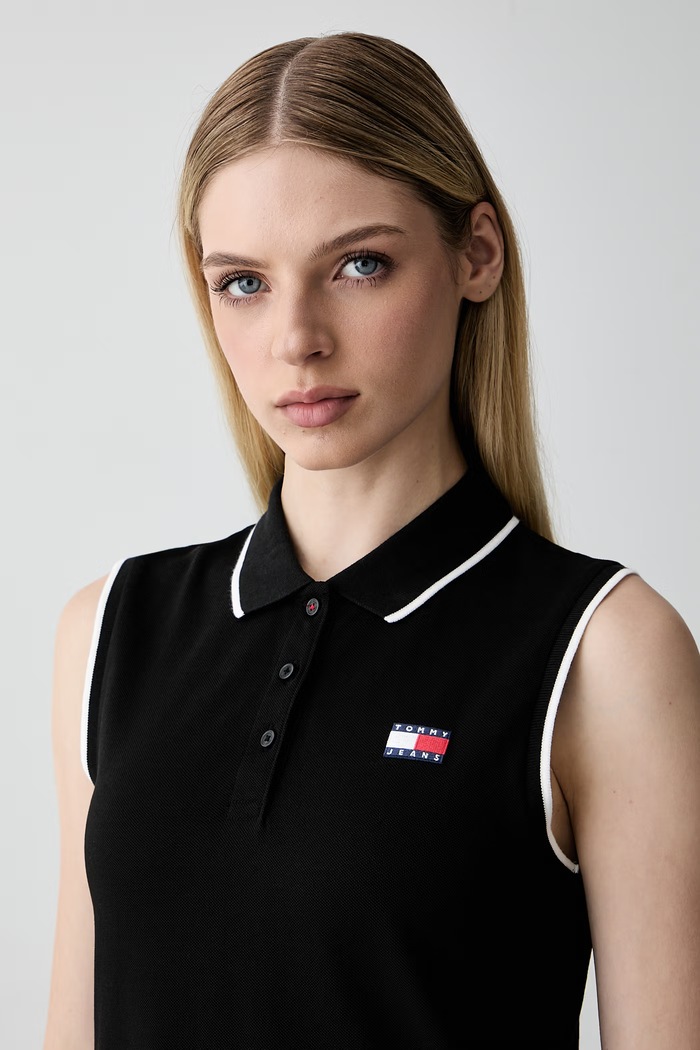Tommy Jeans šaty s bavlnou čierna DW0DW22839