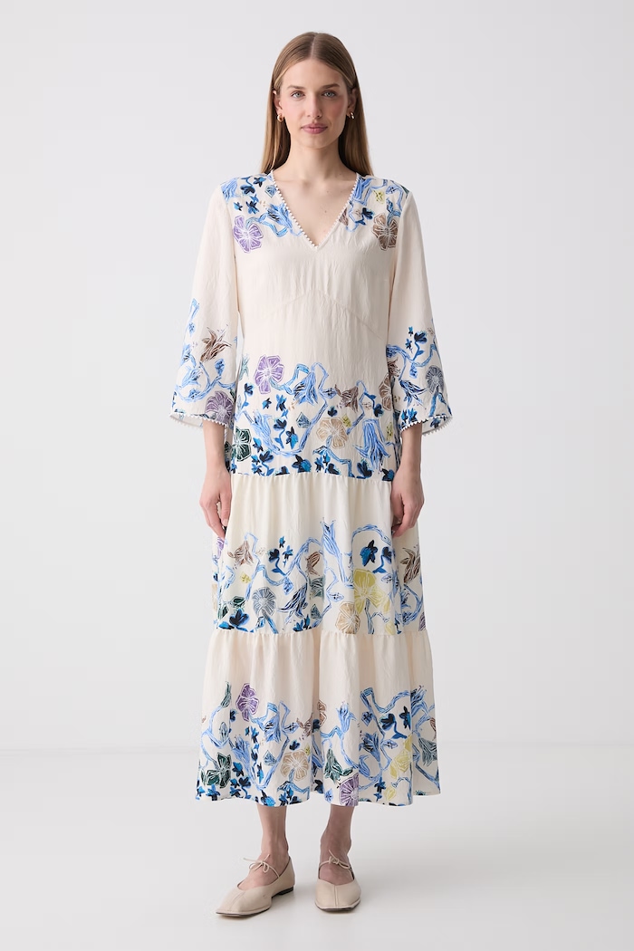 MUNTHE sukienka letnia z wiskozą NAO multicolor 262131426233