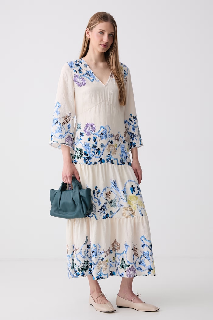 MUNTHE sukienka letnia z wiskozą NAO 262131426233 multicolor AW26