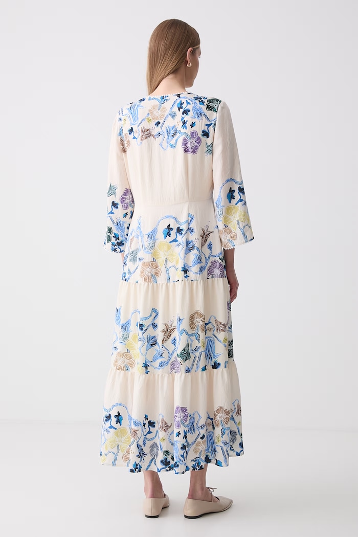 Odzież MUNTHE sukienka letnia z wiskozą NAO 262131426233 multicolor