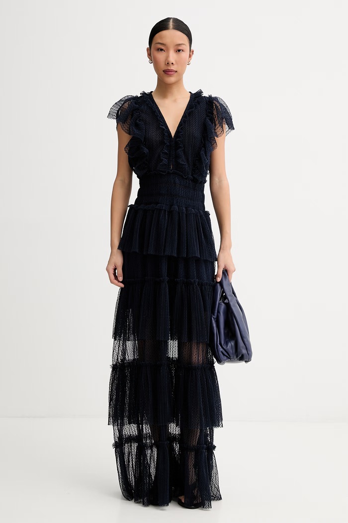 MUNTHE sukienka NORIZ 262130626229 granatowy AW26