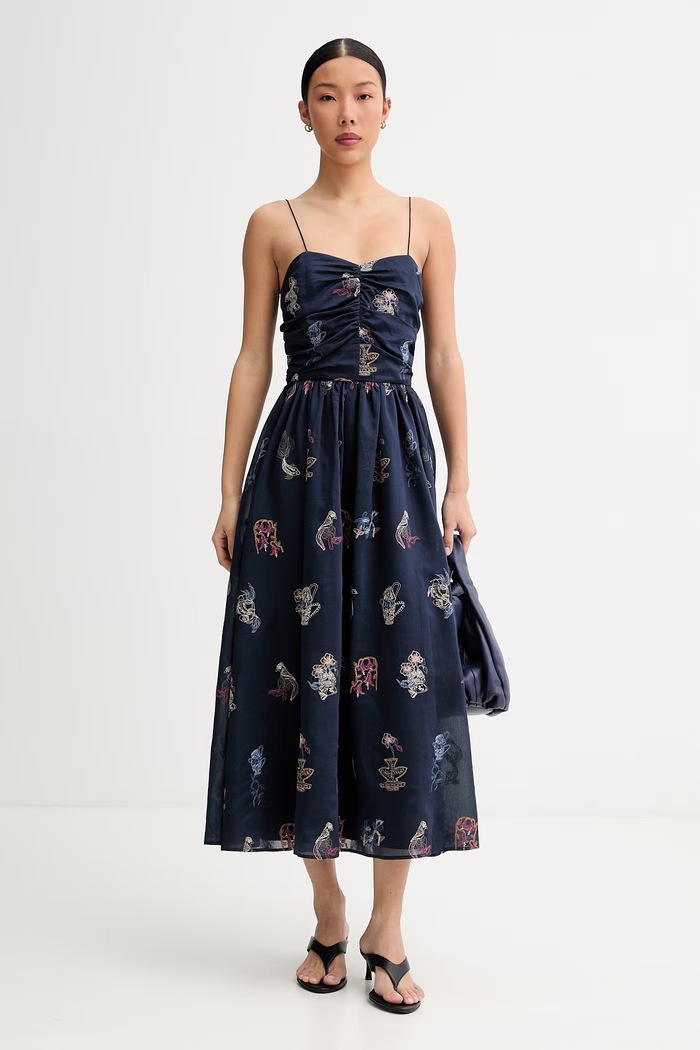 MUNTHE sukienka NOVA 262130026228 granatowy AW26