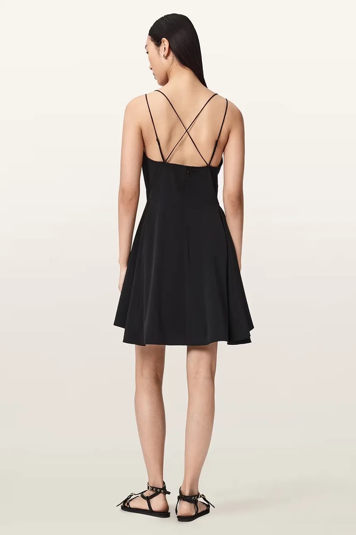 AllSaints sukienka letnia CLAIRE W187DE czarny AW26