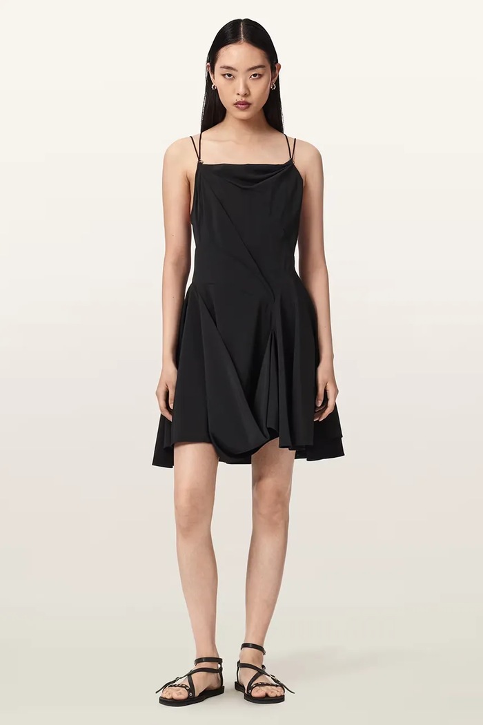Odzież AllSaints sukienka letnia CLAIRE W187DE czarny
