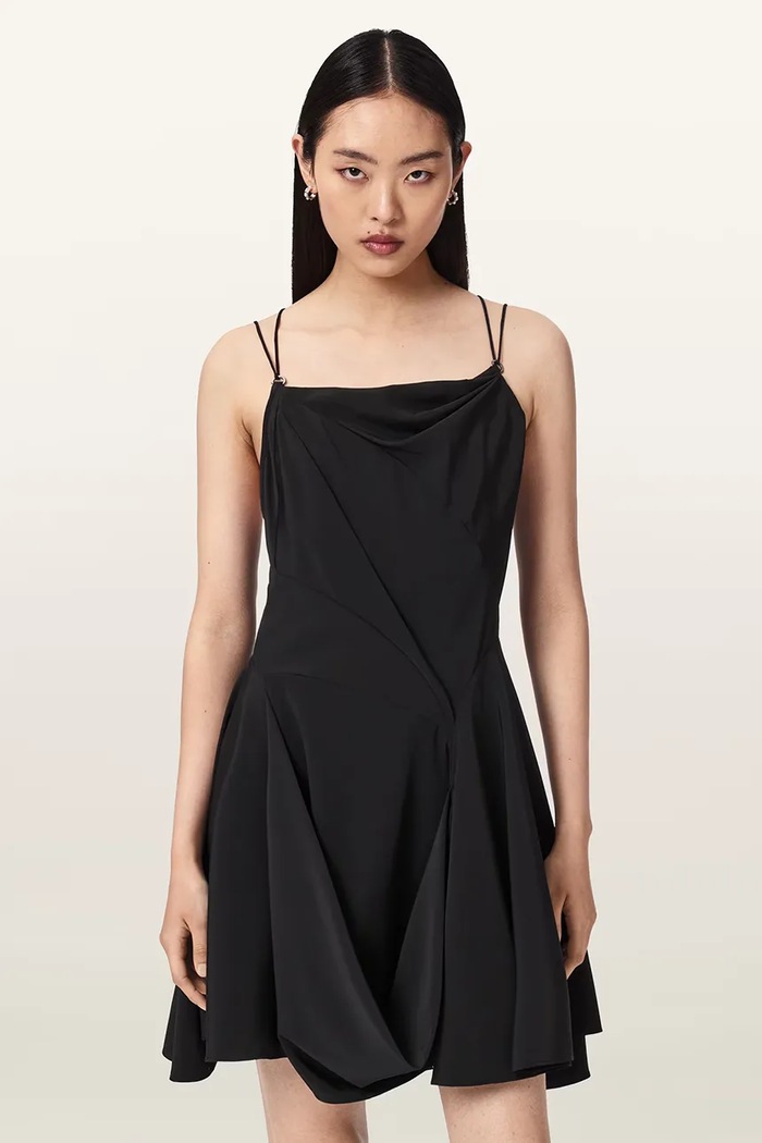 AllSaints sukienka letnia CLAIRE czarny W187DE